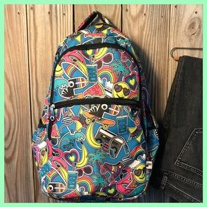 😍Adorable Retro emoji large backpack Excellent🍕